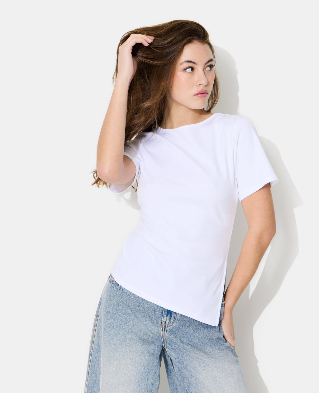 Camiseta Blanca Drapeada