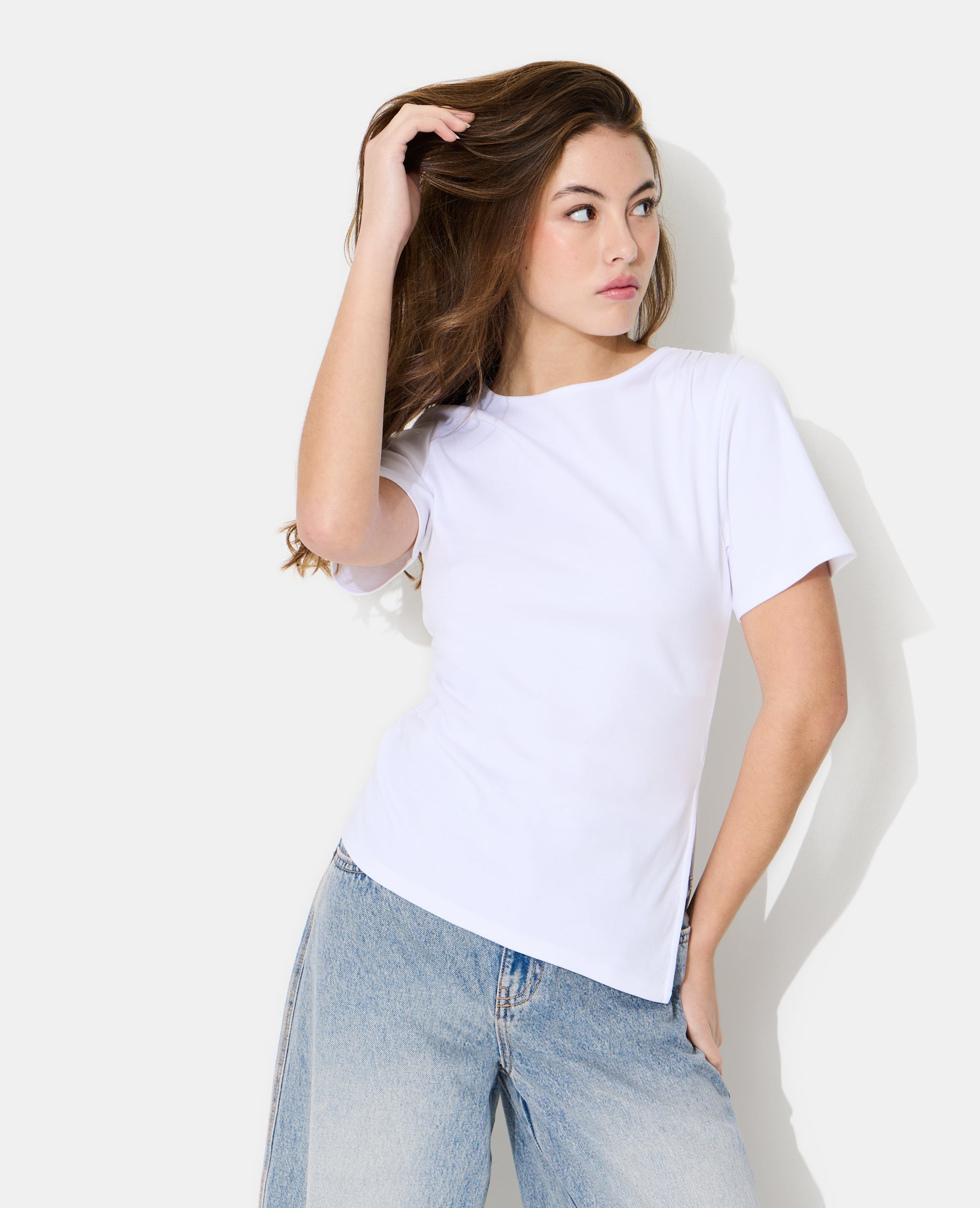 Camiseta Blanca Drapeada