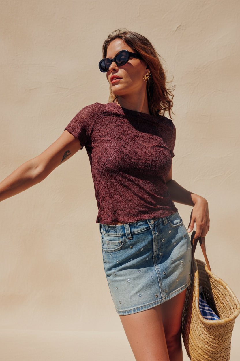 Camiseta Nora Encaje