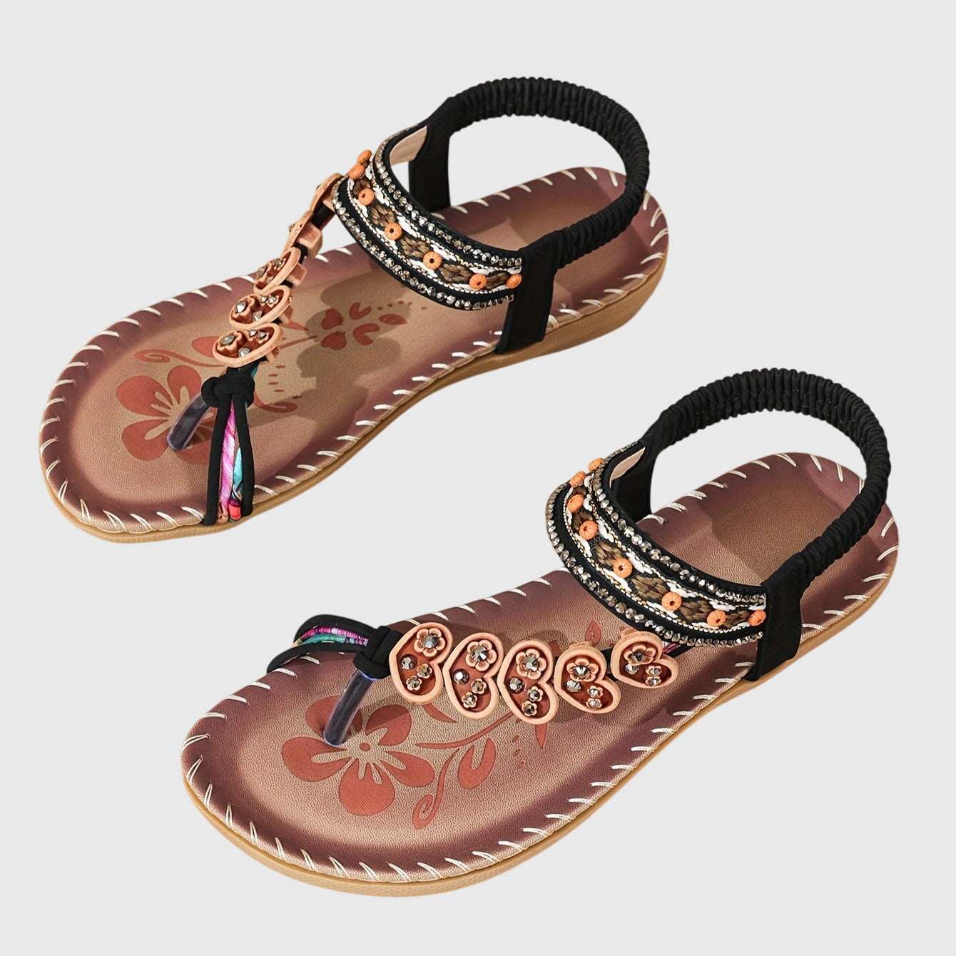 Sandalia Dedo Floral
