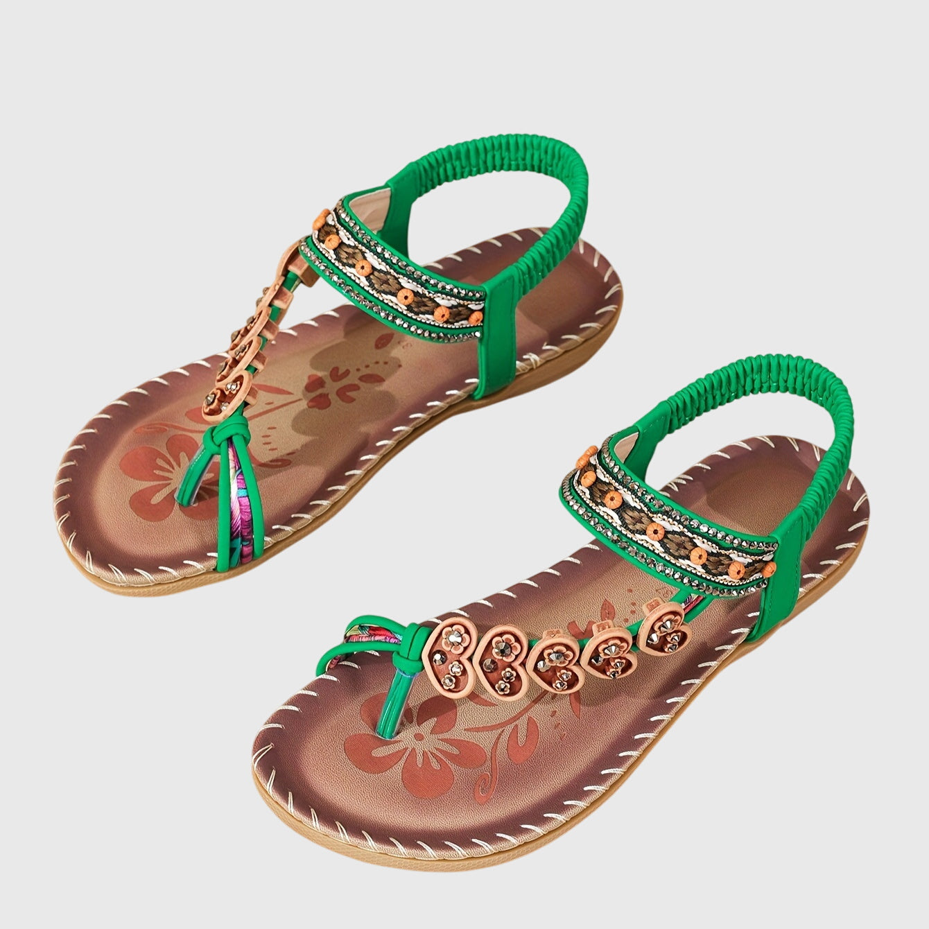 Sandalia Dedo Floral