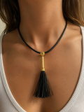 Collar Borla Plumas