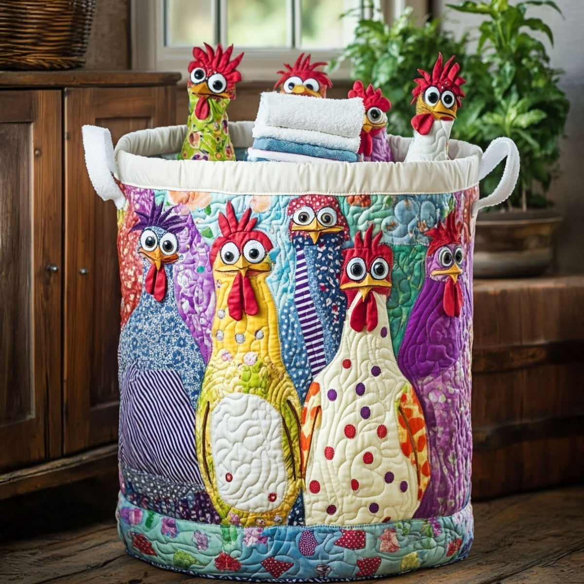 Cesto Gallinas Elegantes
