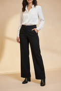 Pantalón negro recto de vestir