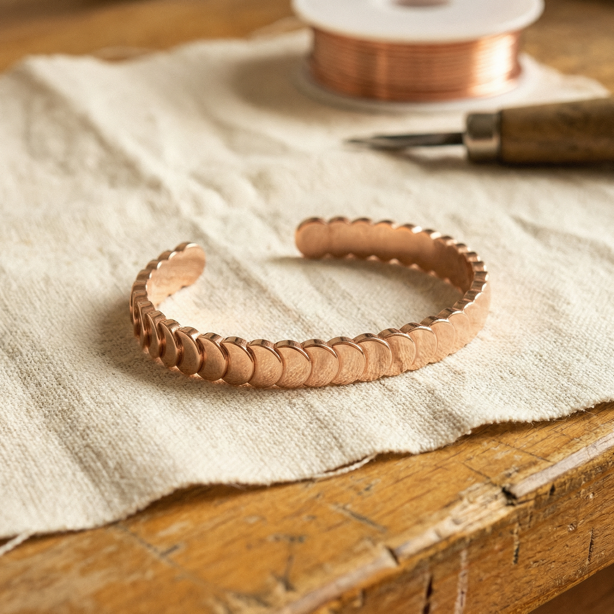Pulsera Cobre Marea para mujer