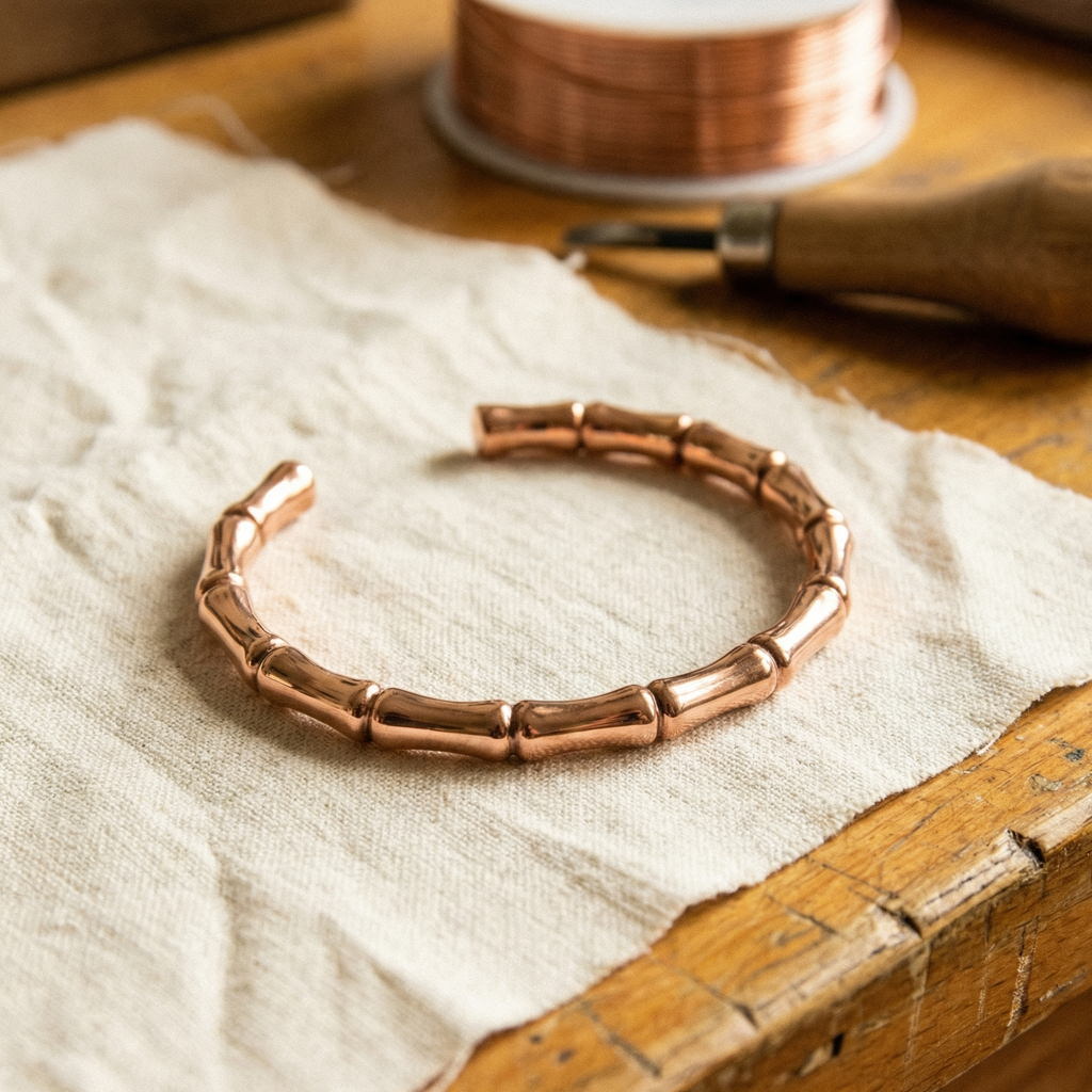 Pulsera Cobre Bambú para mujer