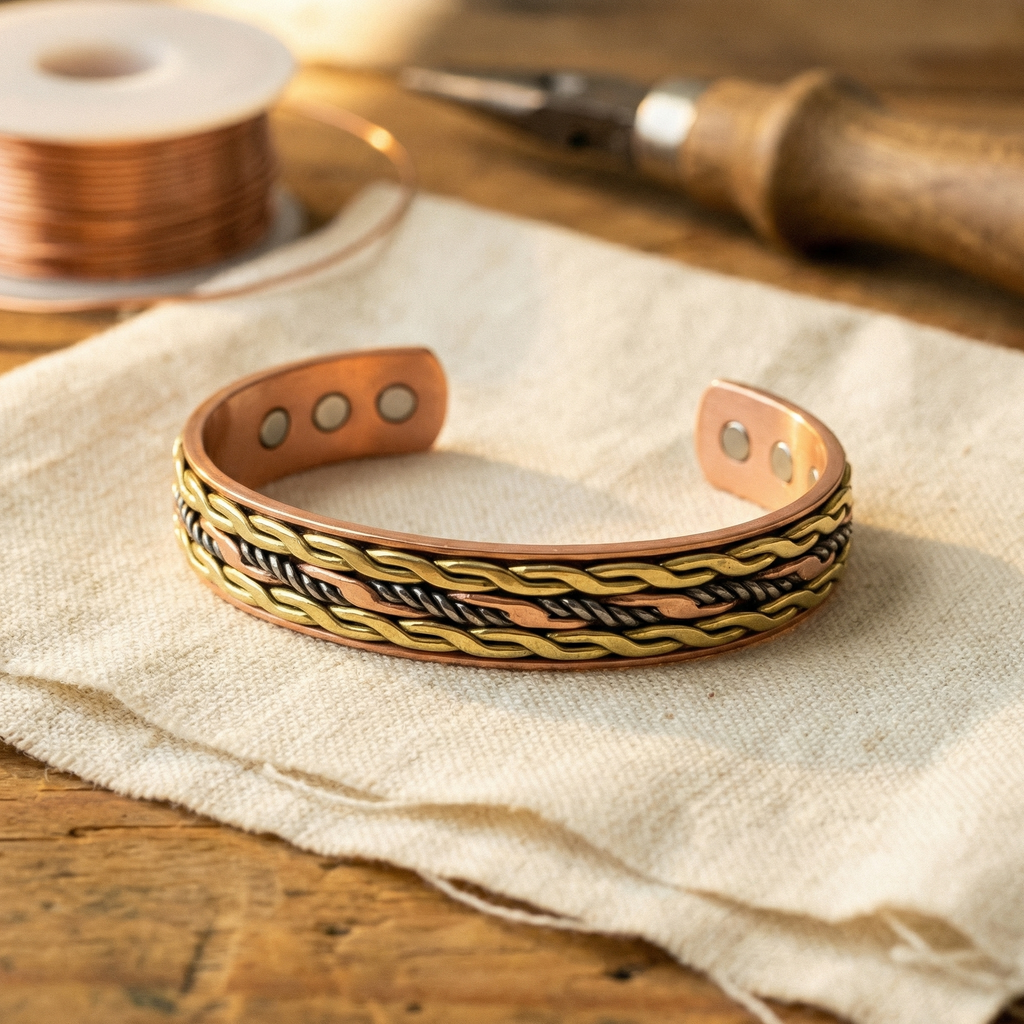 Pulsera Cobre Torsión para mujer