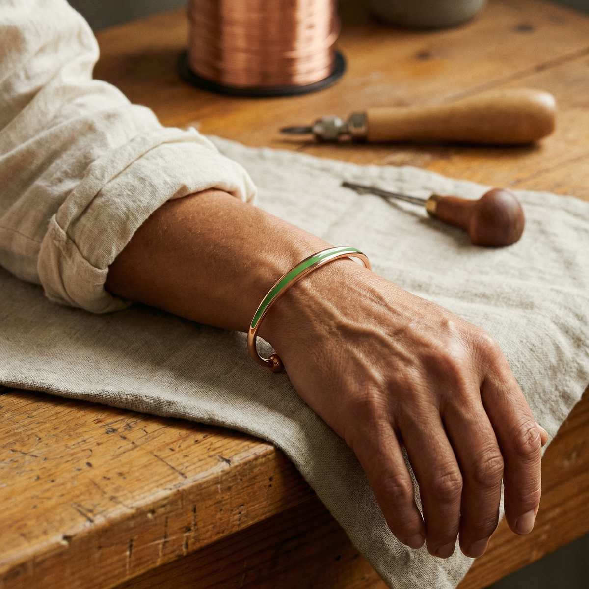 Pulsera Cobre Musgo - vista 2