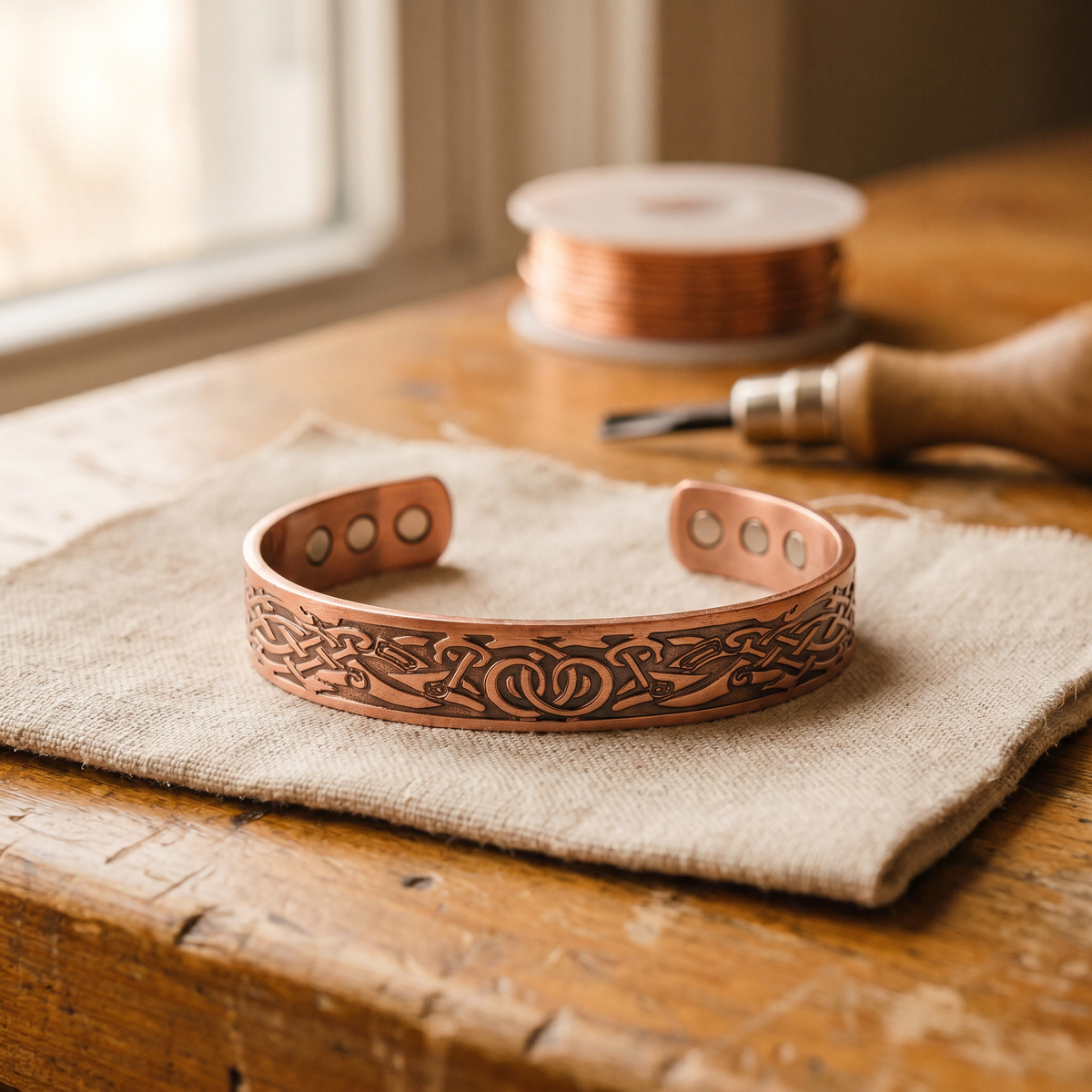 Pulsera Cobre Botánica para mujer