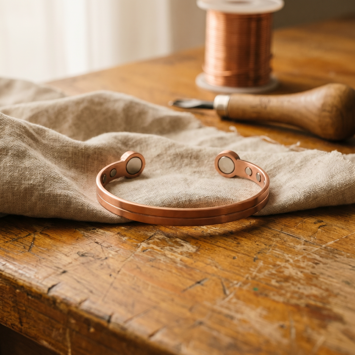 Pulsera Cobre Mecha para mujer