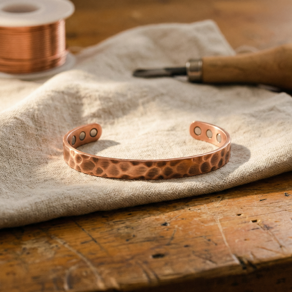 Pulsera Cobre Maciza para mujer