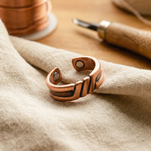 Anillo Cobre Turba para mujer