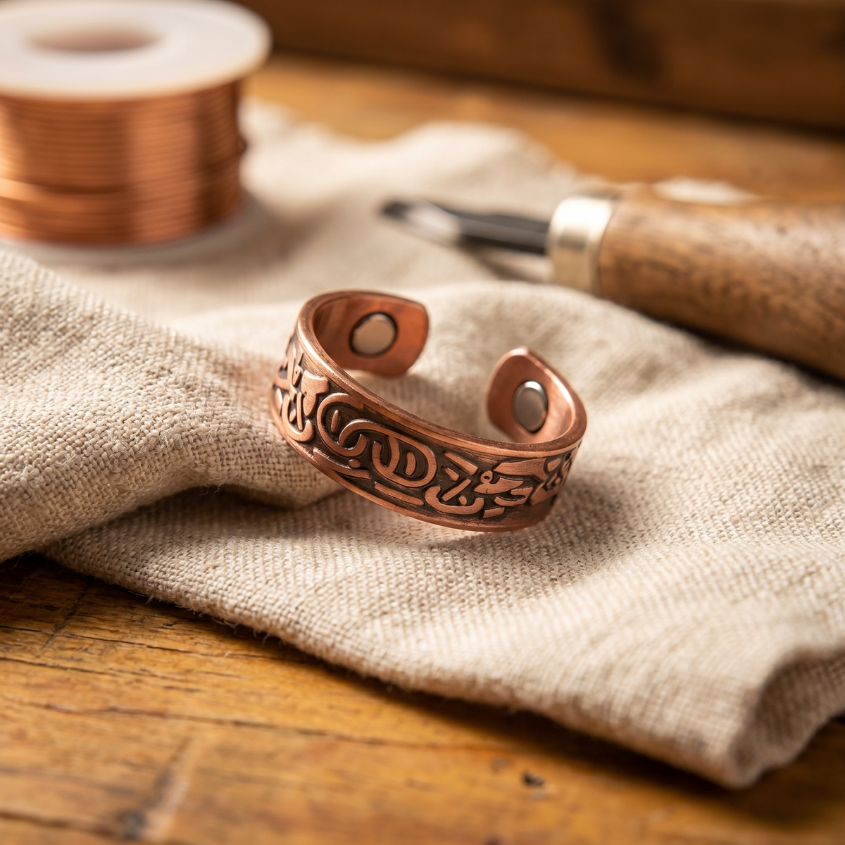 Anillo Cobre Cardo para mujer