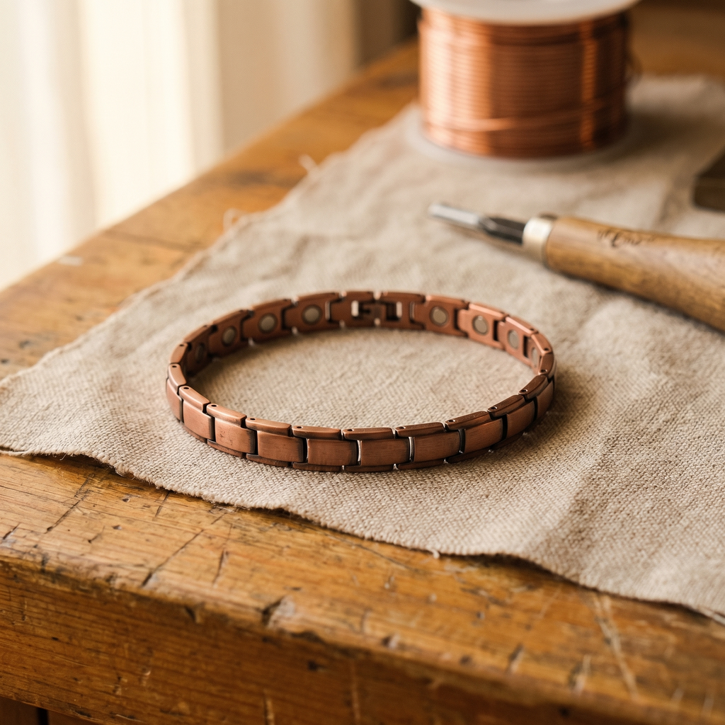 Tobillera Cobre Raíces para mujer