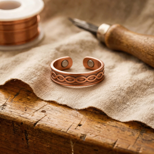 Anillo Cobre Tejido para mujer