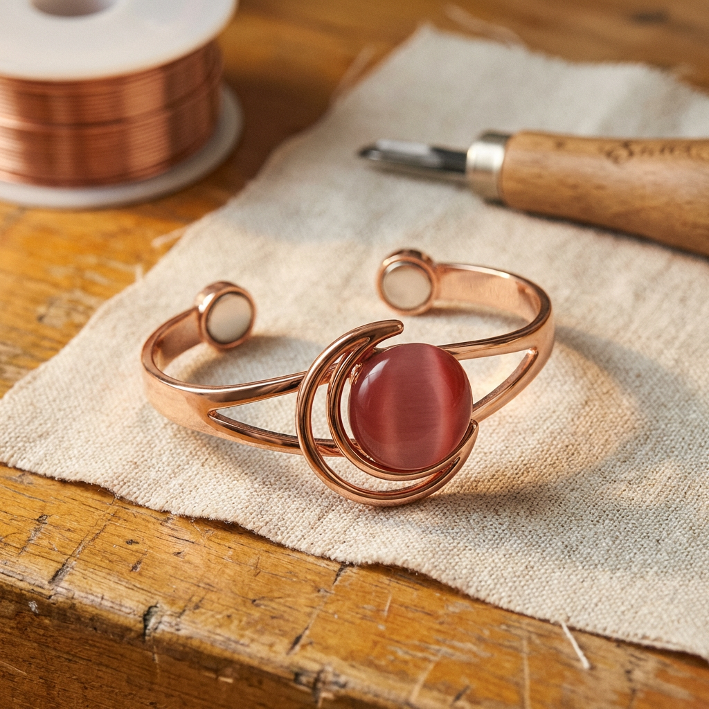 Pulsera Cobre Esfera para mujer