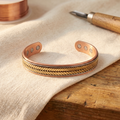 Pulsera Cobre Chevrón para mujer