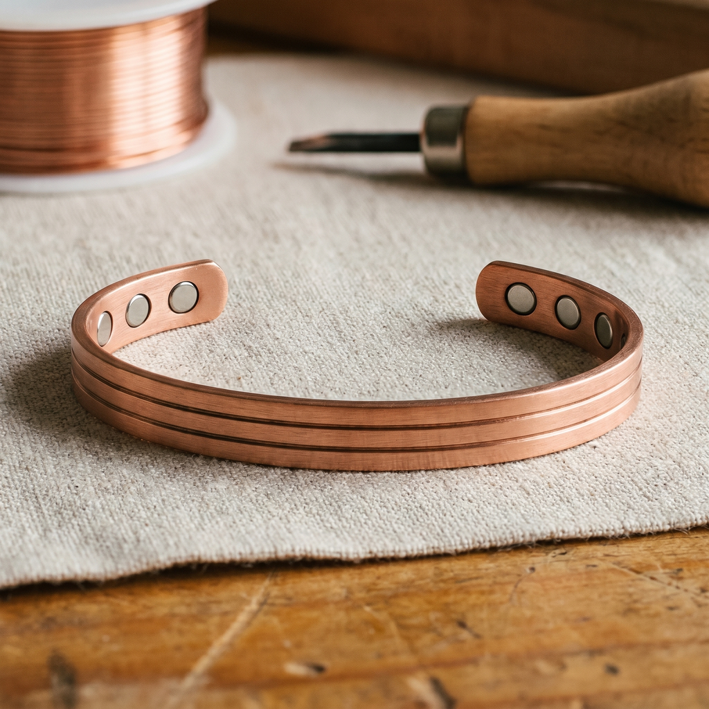 Pulsera Cobre Canales para mujer