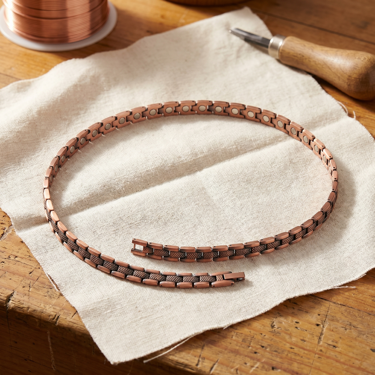 Collar Cobre Eslabones para mujer