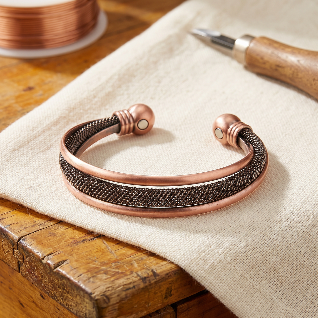 Pulsera Cobre Alambre para mujer