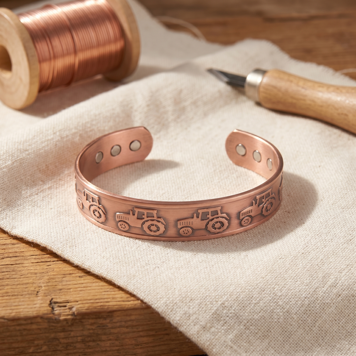Pulsera Cobre Tierra para mujer
