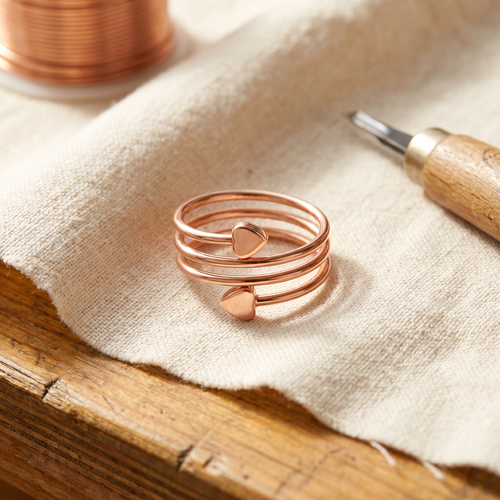 Anillo Cobre Refugio para mujer