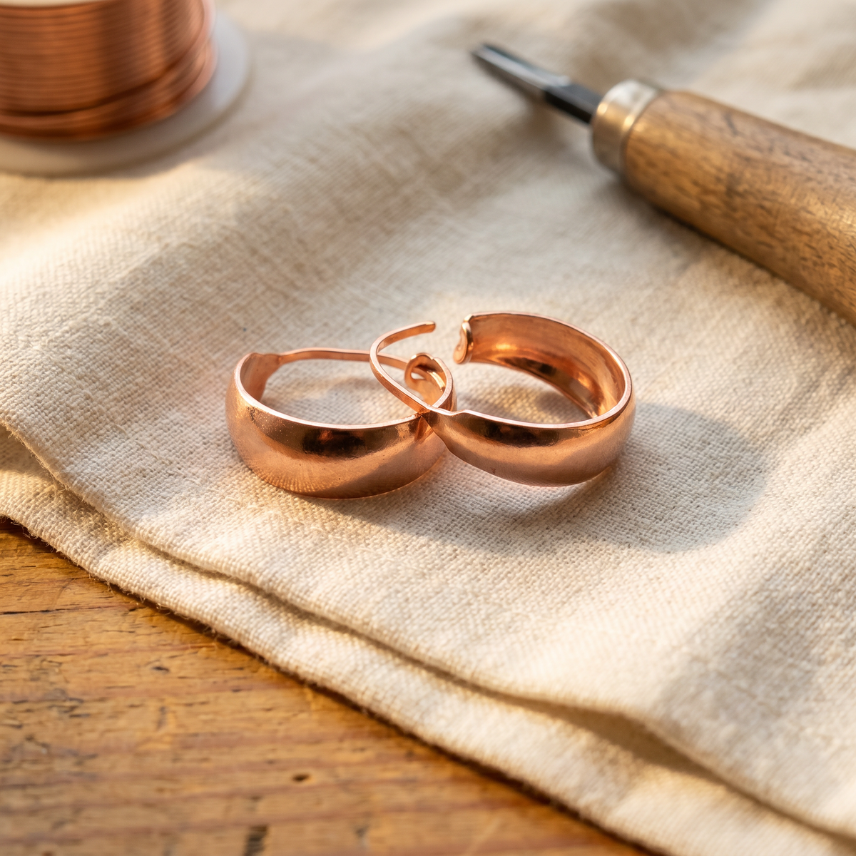 Pendientes Cobre Guarida para mujer