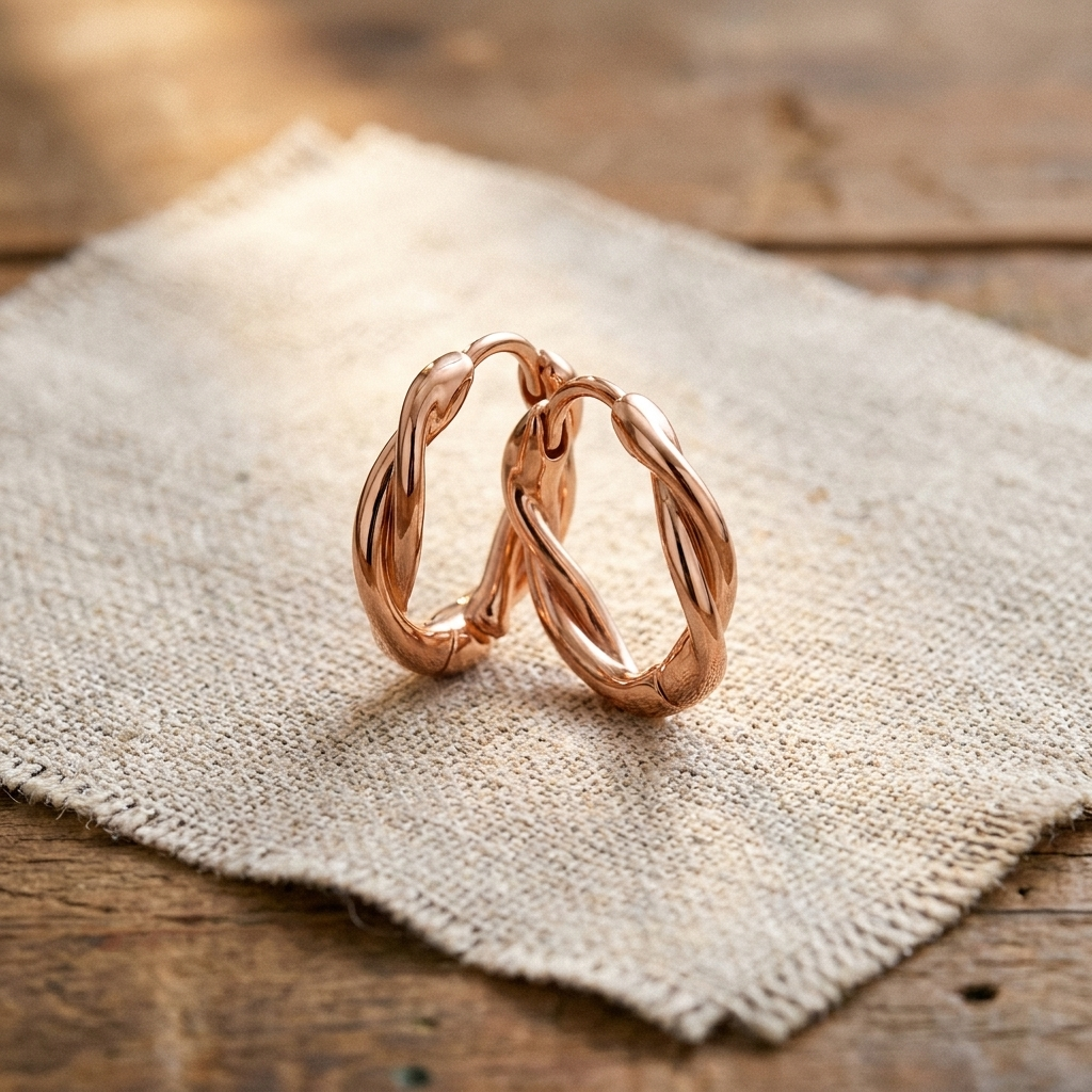 Pendientes Cobre Aro para mujer